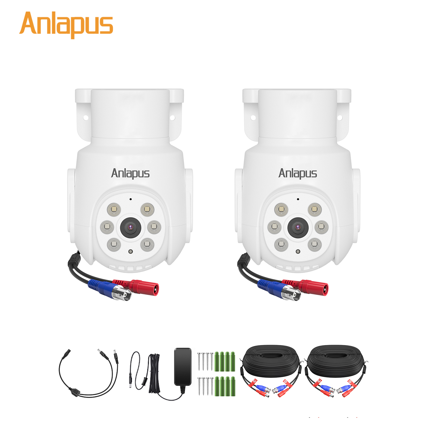 Home Security Camera System - Anlapus 5MP Pan Tilt Wired Security