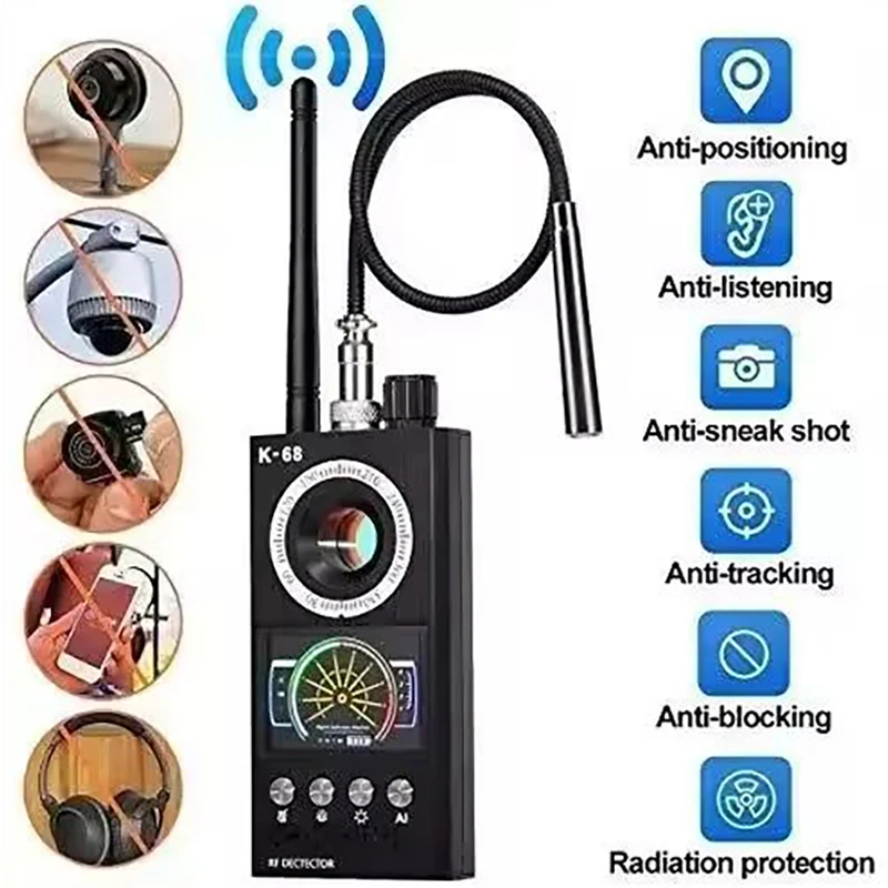 Home Security Hidden Cameras - Professional Anti Spy Camera Detector K68