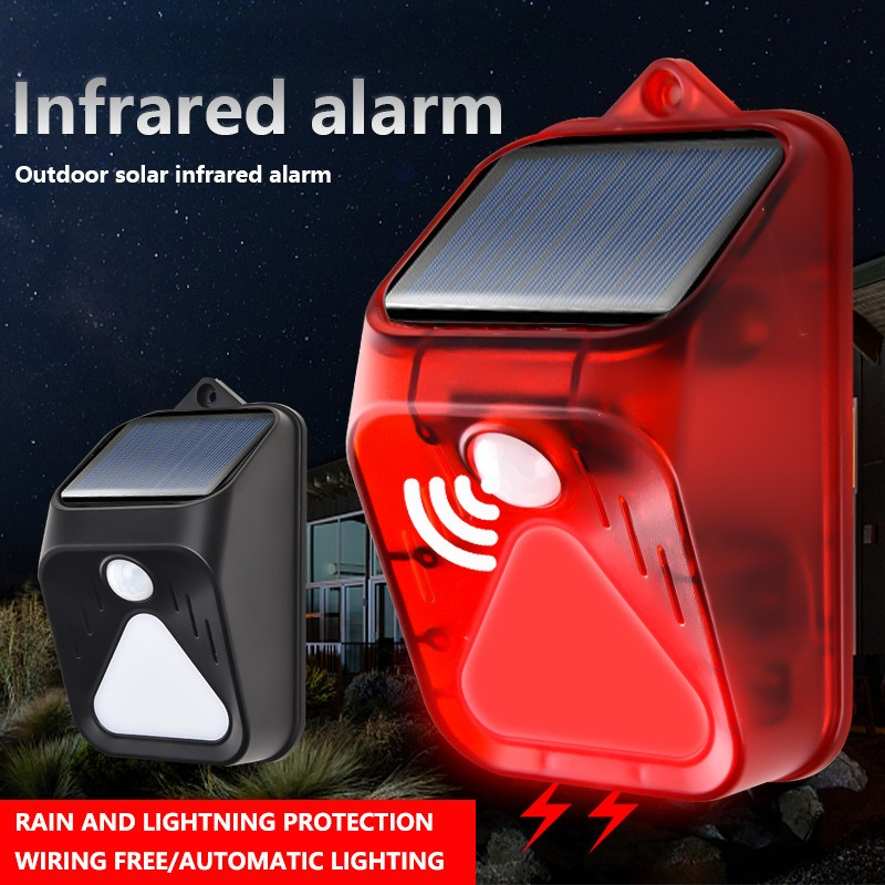 Home Security Yard Sensors - Solar Powered Waterproof Alarm Light Motion