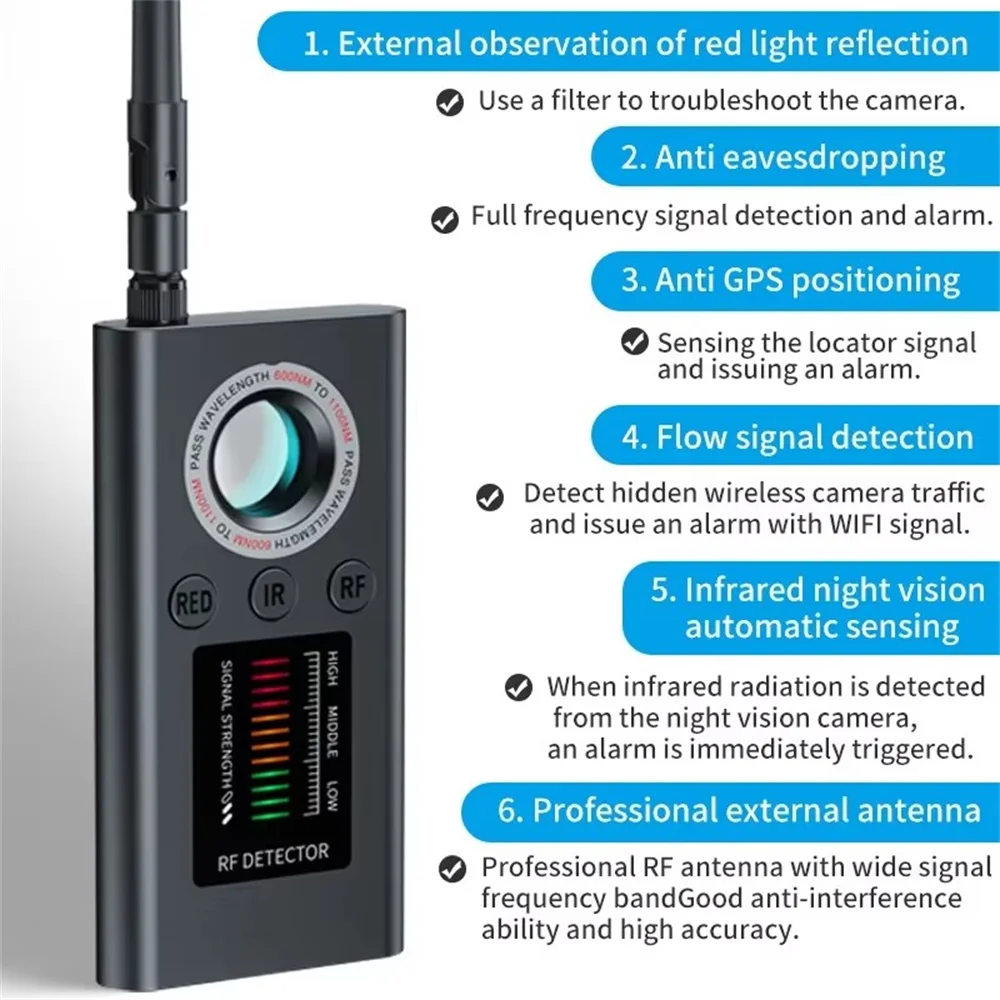 Home Security Hidden Cameras - Hidden Camera Detector Anti Spy Gadgets