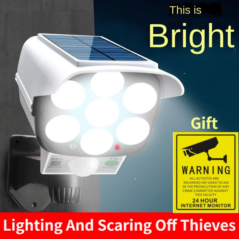 Home Security Camera - Outdoor Solar Light Motion Sensor Security