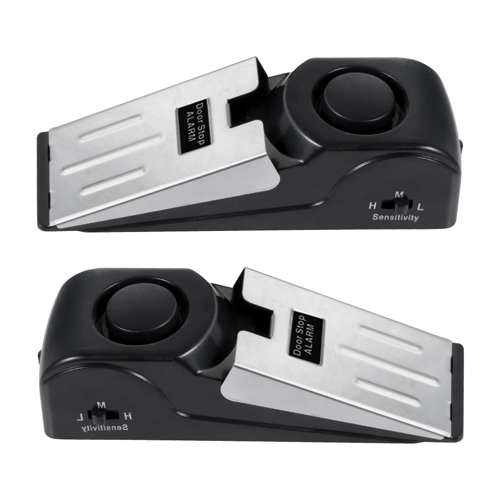 Door Wedge Alarm - 2pcs Door Stop Alarm for Home