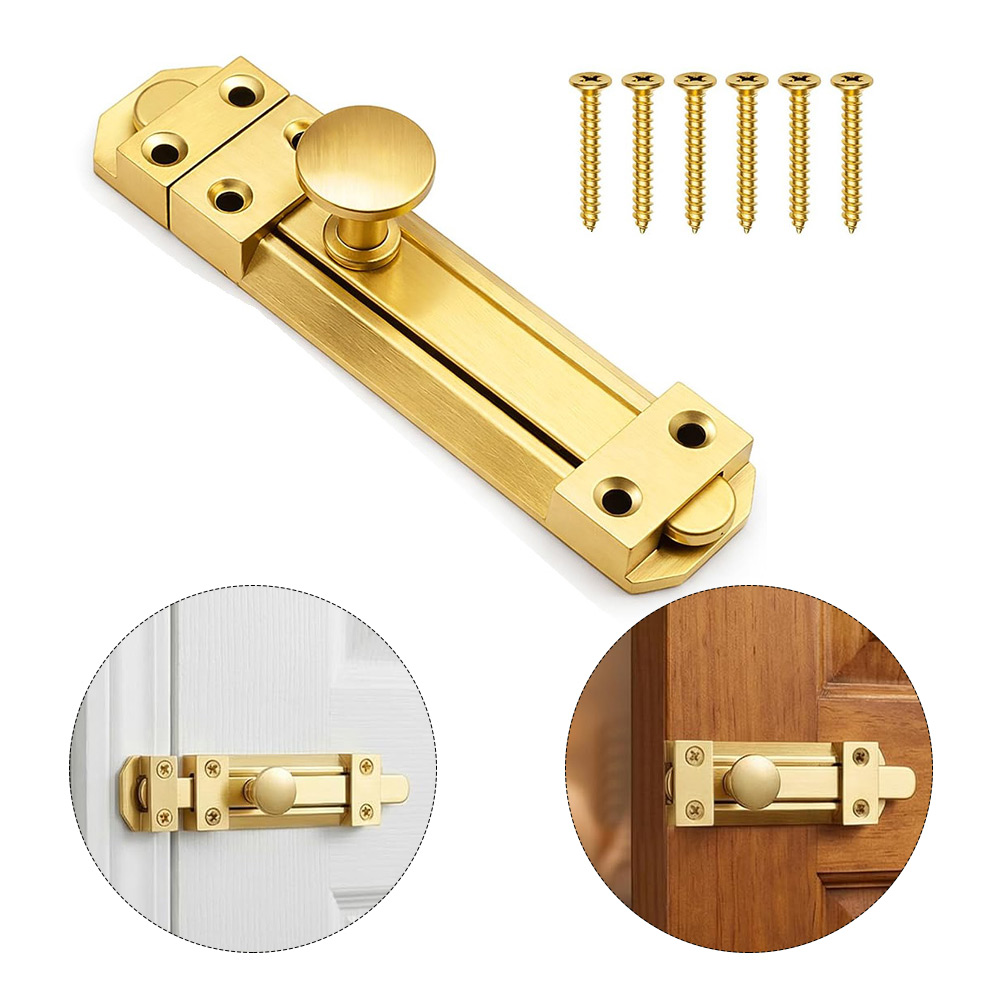 Home Security Gate - 5 Inch Solid Brass Sliding Door