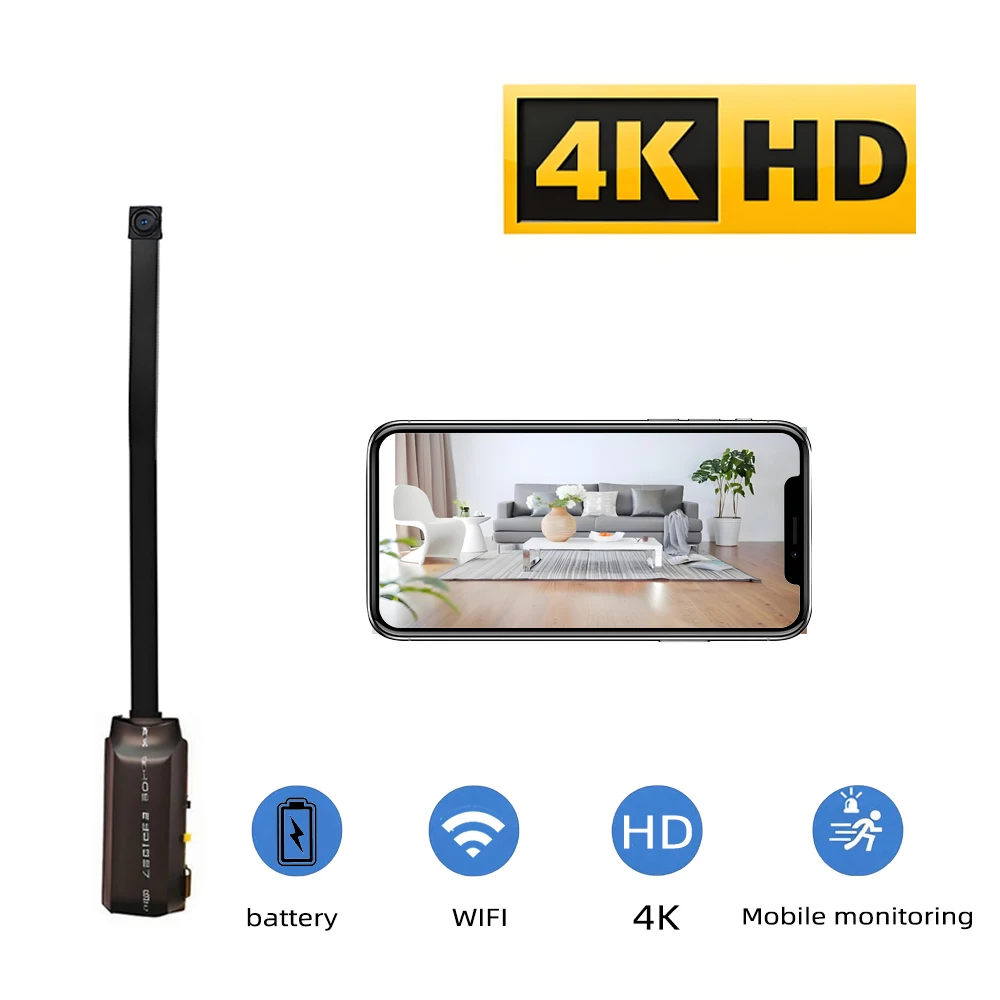 Home Security Hidden Cameras - Upgraded Version, 4K HD Mini WiFi