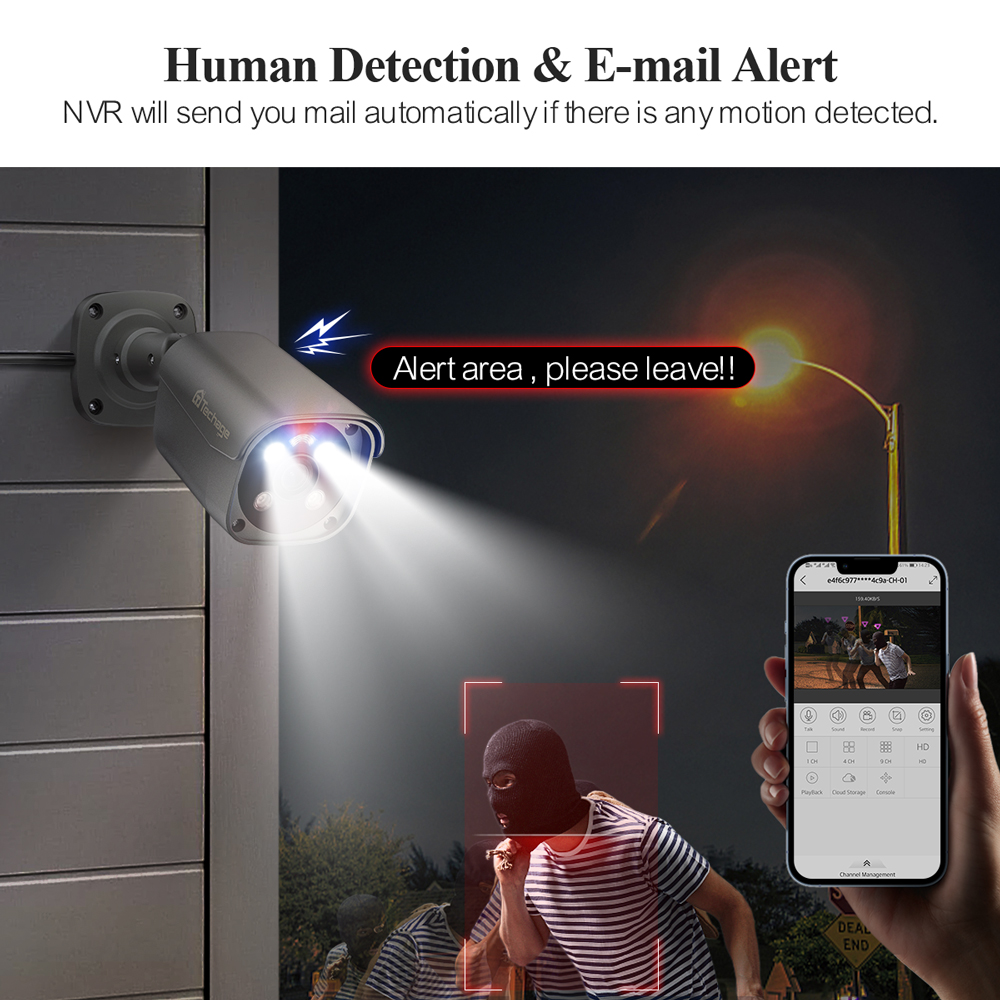 Techage H.265 8CH 5MP 8MP 4K P - Home Security Kit With Camera review and price