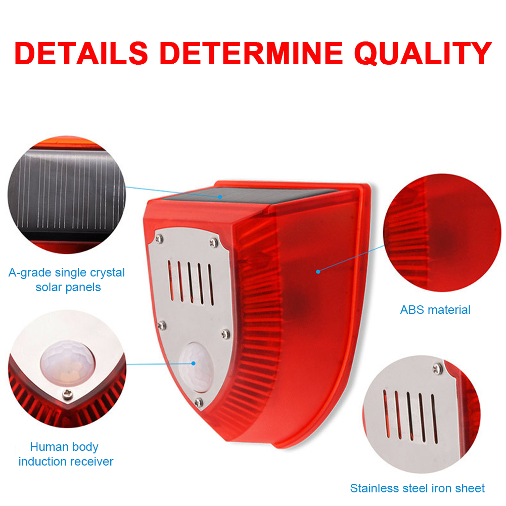 Warning Loud Solar Strobe Ligh - Home Security Yard Sensors review and price