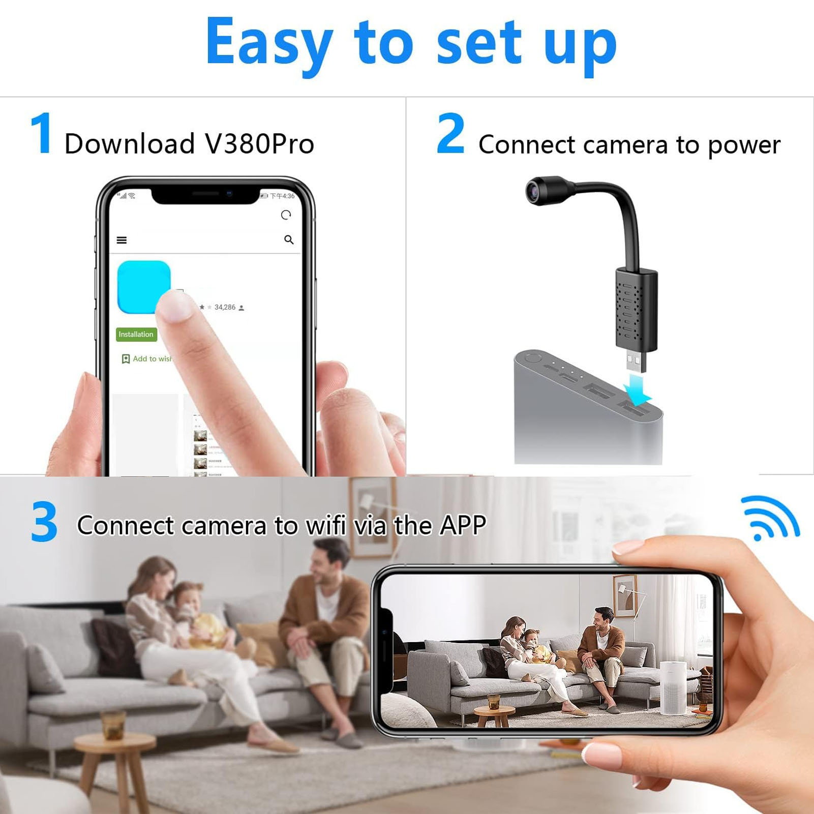 USB Mini WiFi Wireless Camera  - Home Security Hidden Cameras review and price