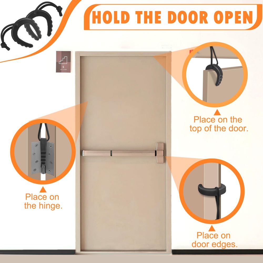 Easy to Use Rubber Door Jam Fi - Door Wedge Alarm review and price