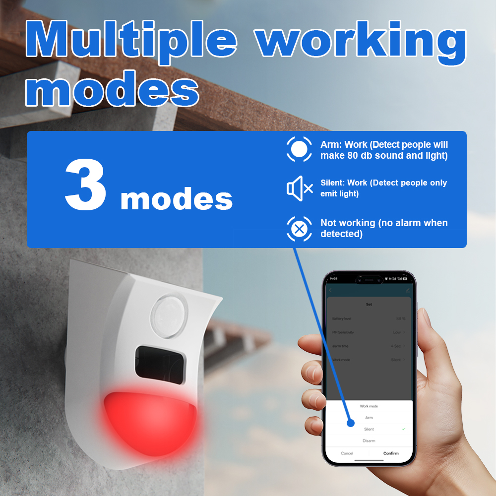 Zigbee Solar Motion Sensor Ala - Home Security Yard Sensors review and price