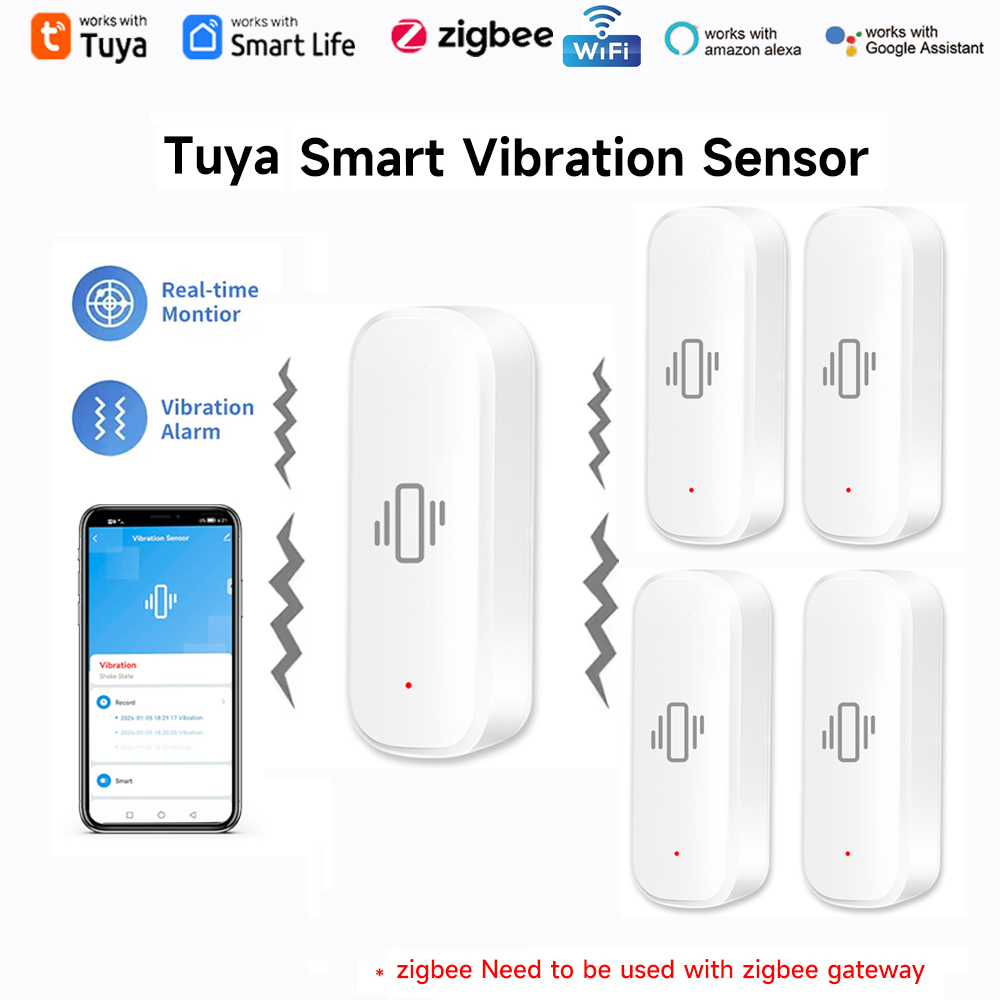 Tuya WiFi Zigbee Smart Vibrati - Home Security Home Assistant review and price