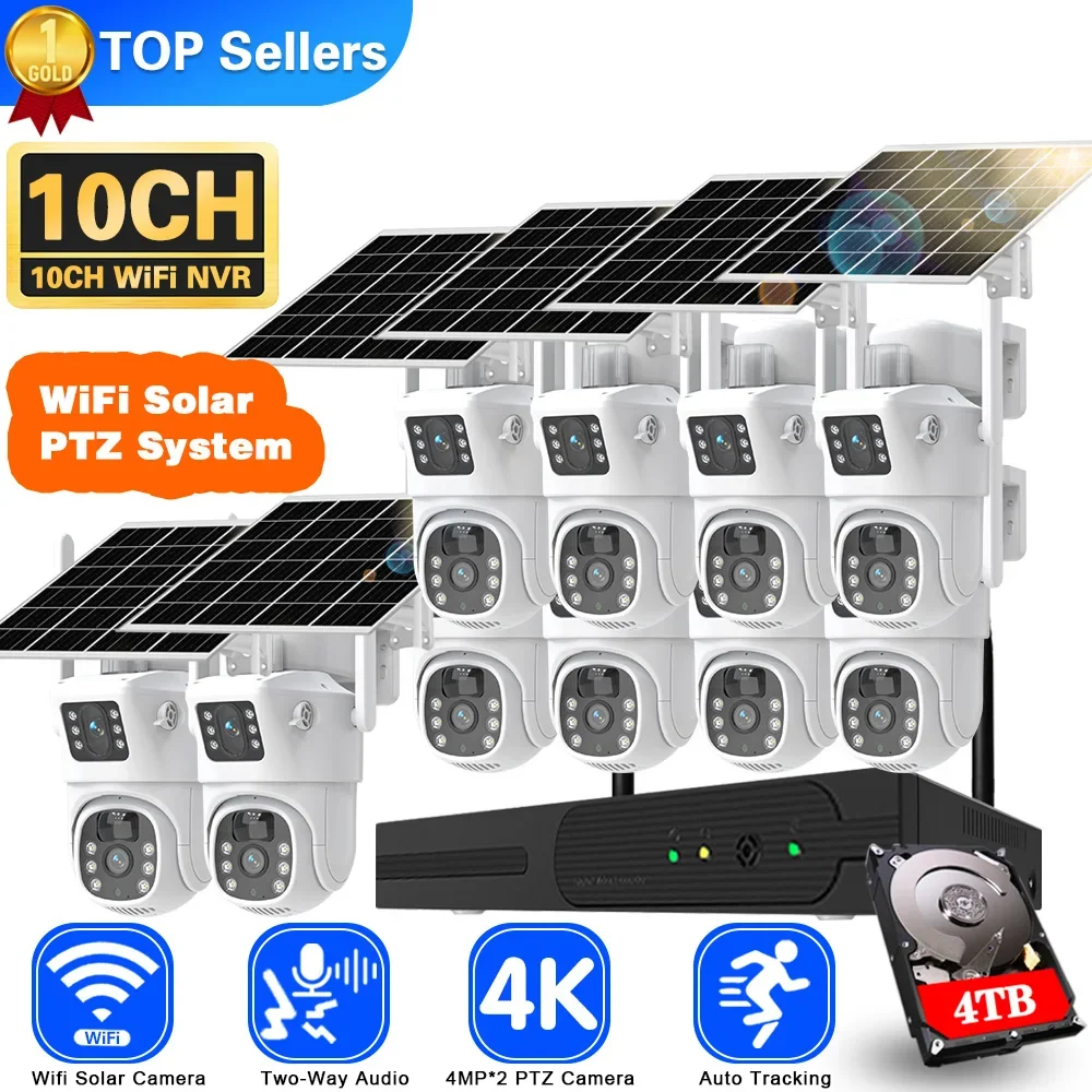 4K 8MP Dual Lens Wifi Solar CC - Home Security Kit With Camera review and price