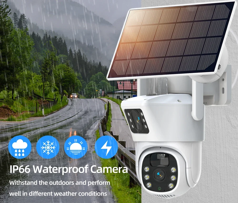 4K 8MP Dual Lens Wifi Solar CC - Home Security Kit With Camera review and price