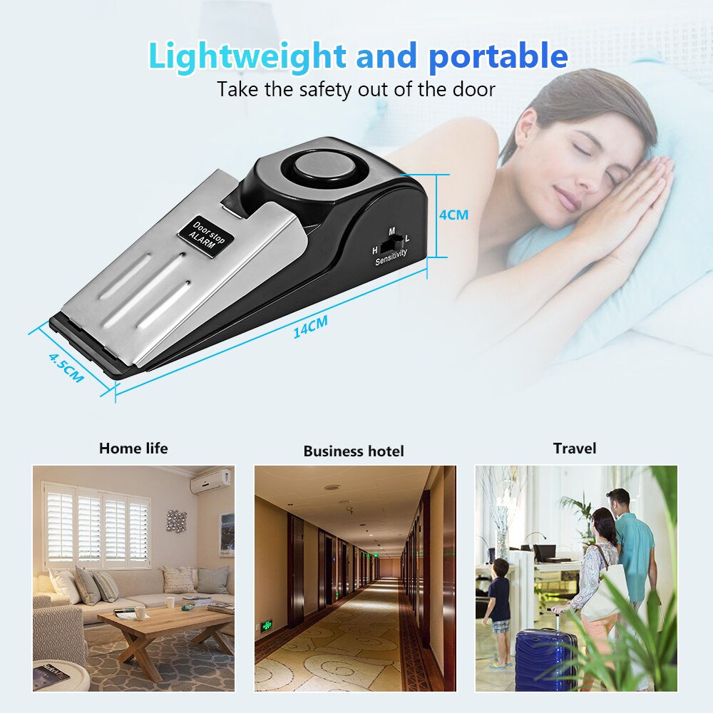 2 Pack Wireless Door Stop Alar - Door Wedge Alarm review and price