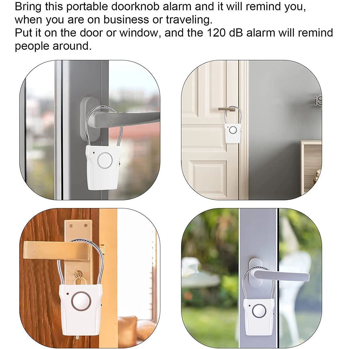 Door Handle Alarm 110dB Door S - Door Wedge Alarm review and price