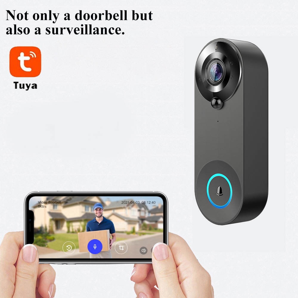 Tuya 1080P Wireless WIFI Doorb - Home Security Monitoring System review and price