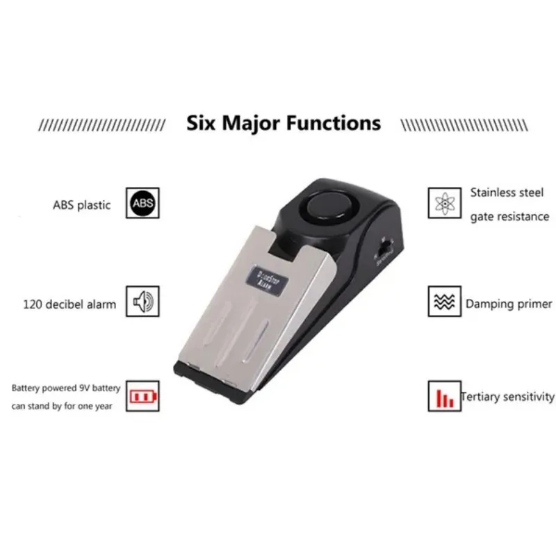 New 120dB Door Stop Alarm Syst - Door Wedge Alarm review and price