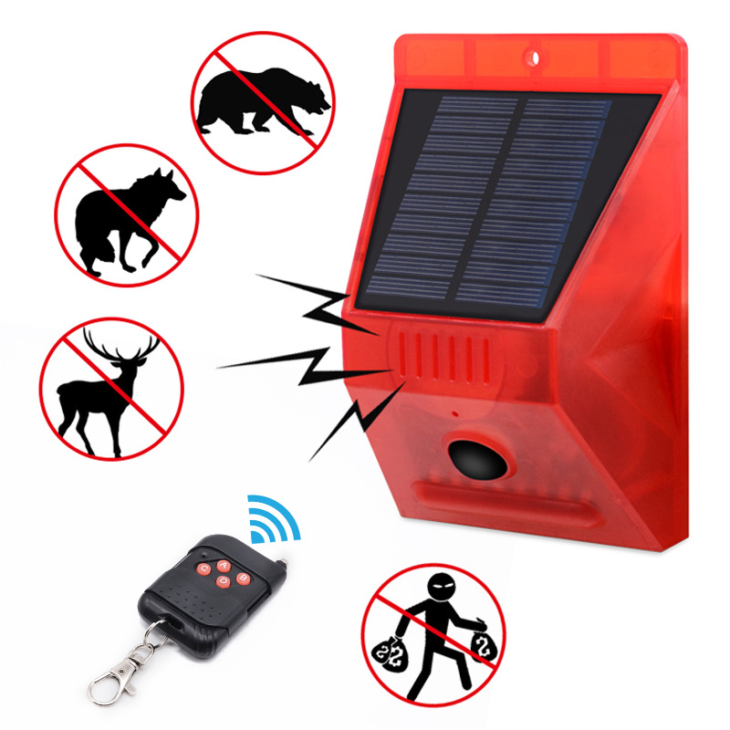 Solar Alarm Lamp Remote Contro - Home Security Yard Sensors review and price