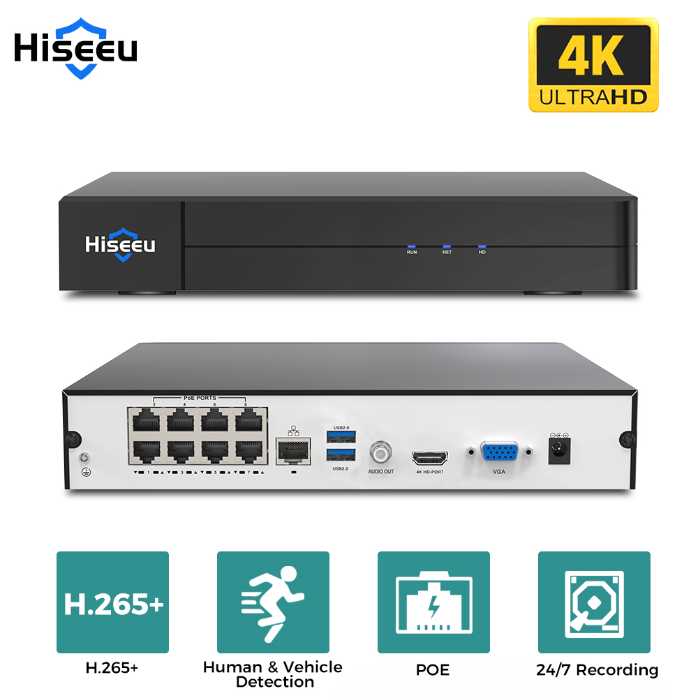Hiseeu 8CH 4K PoE NVR Network  - Home Security Camera review and price