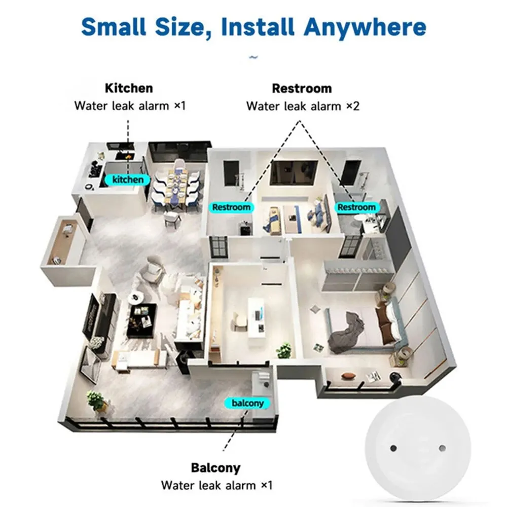 Zigbee3.0 Smart Water Leak Sen - Home Security Home Assistant review and price