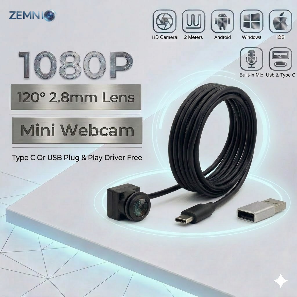 USB Type-C Mini Webcam with Mi - Home Security Hidden Cameras review and price