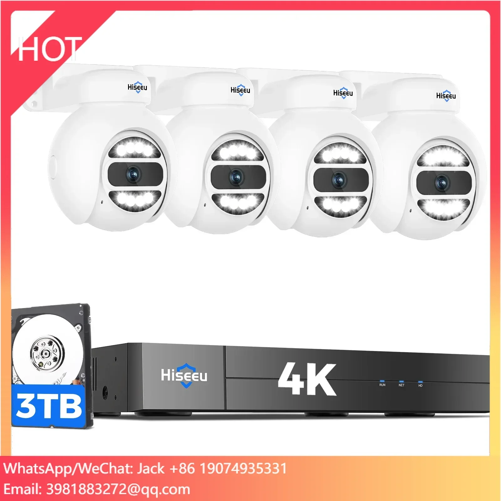 Hiseeu Automatic Tracking 5mp  - Home Security Kit With Camera review and price
