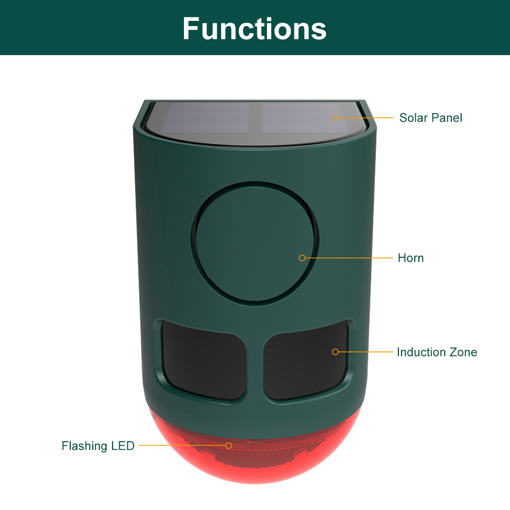 Solar Outdoor Motion Sensor Al - Home Security Yard Sensors review and price