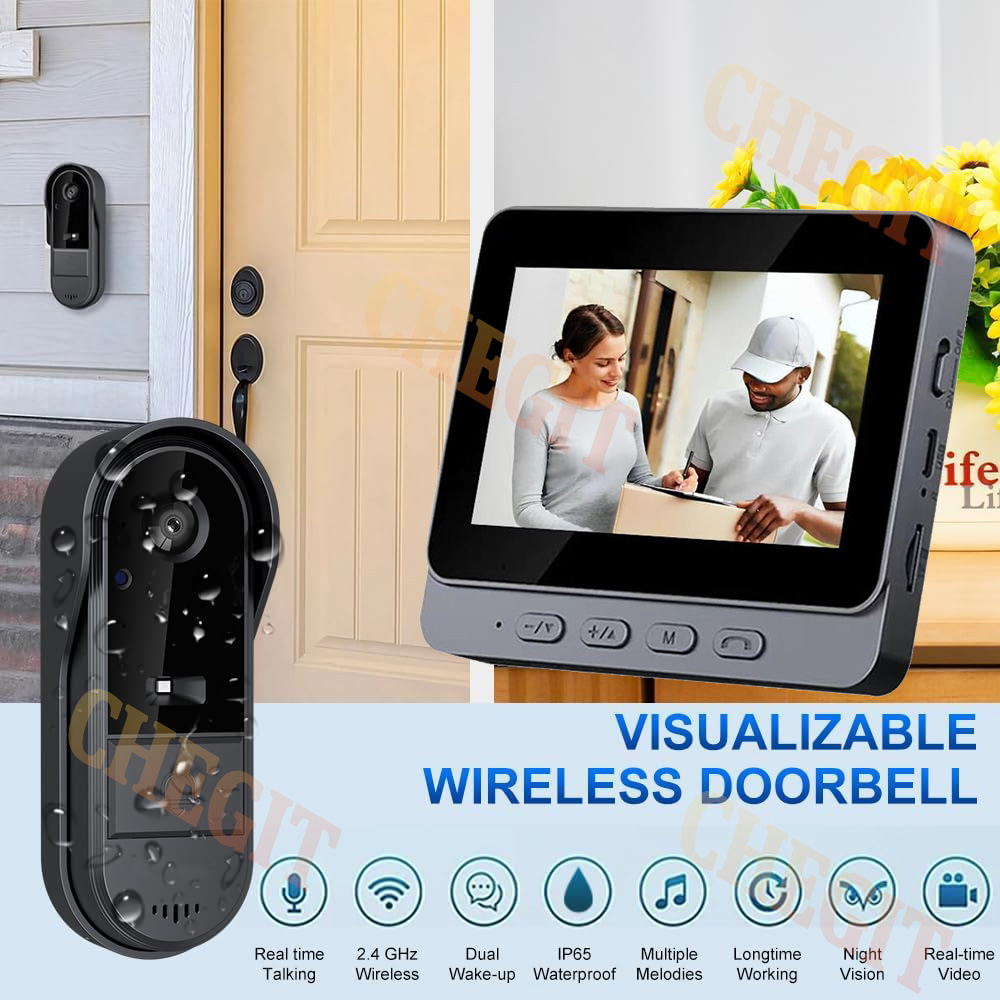 Wireless Wifi Doorbell Camera  - Home Security Monitoring System review and price