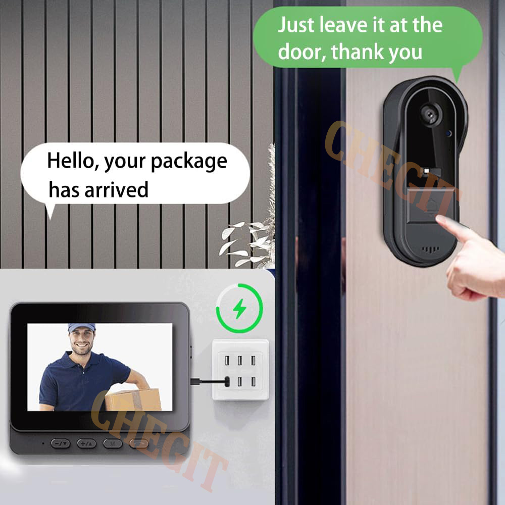 Wireless Wifi Doorbell Camera  - Home Security Monitoring System review and price