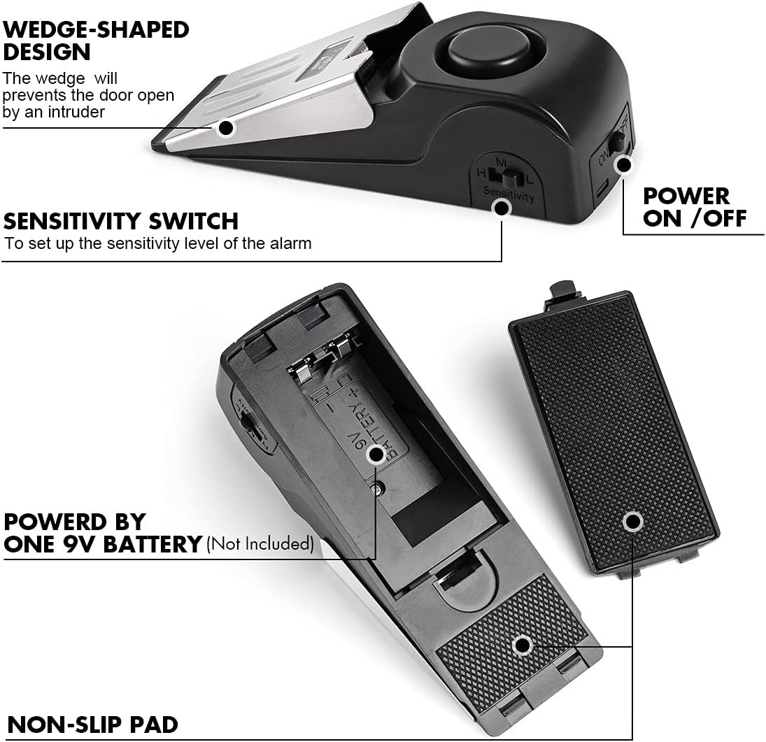 Door Stop Alarm, Door Stopper  - Door Wedge Alarm review and price