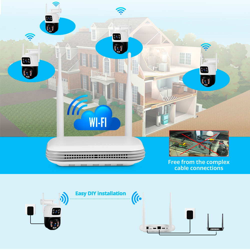 KERUI Waterproof 6MP HD Wirele - Home Security Camera System review and price