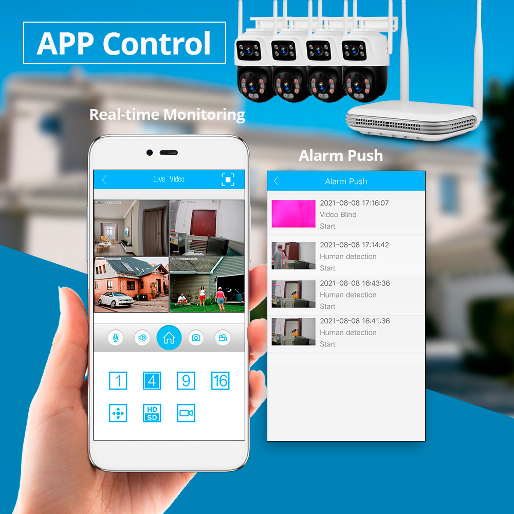 KERUI Waterproof 6MP HD Wirele - Home Security Camera System review and price