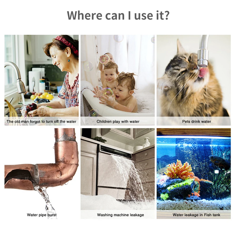 Tuya WiFi Zigbee Water Sensor  - Home Security Home Assistant review and price