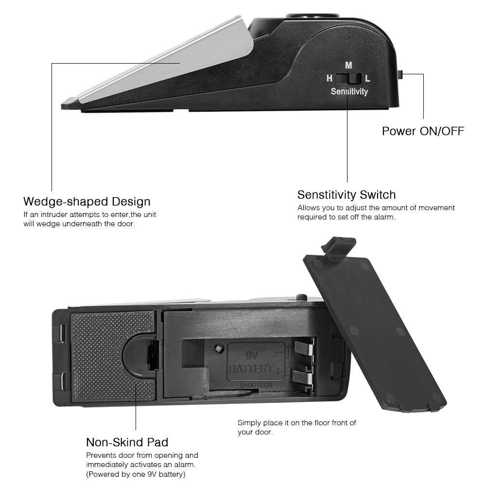 Wireless Anti-theft Door Stop  - Door Wedge Alarm review and price