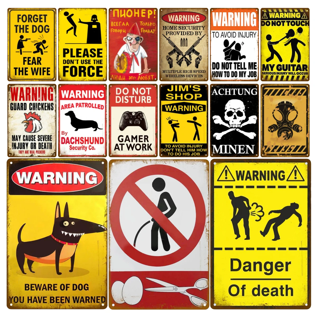 HD Metal Tin Sign Vintage Funn - Home Security Quotes review and price