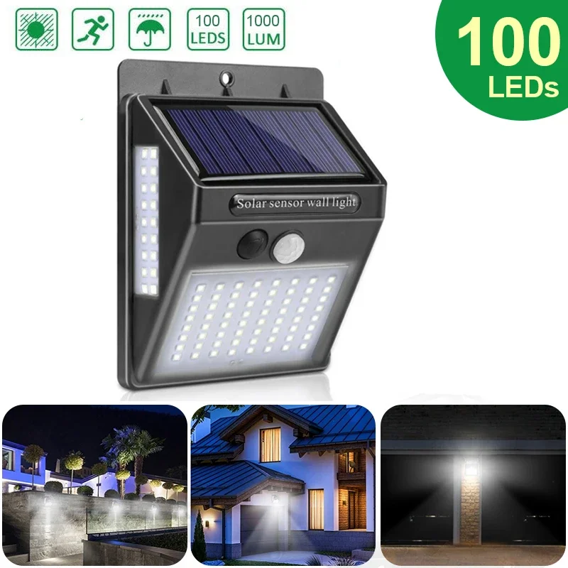 Outdoor Solar 100 LED PIR Moti - Home Security Yard Sensors review and price